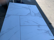 Load image into Gallery viewer, Calacatta Porcelain Tile Look With Gray Veins 12x24 Matte Finish Wall Floor application $2.79sf