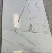 Load image into Gallery viewer, Carrara Polished Wall Floor Porcelain Tile White With Gray Veins Only $3.97 Per Sf
