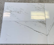 Load image into Gallery viewer, Carrara Polished Wall Floor Porcelain Tile White With Gray Veins Only $3.97 Per Sf
