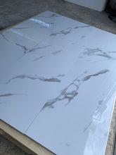 Load image into Gallery viewer, Modern Staturio Polished Porcelain Carrara Vein Tile Glossy 12x24
