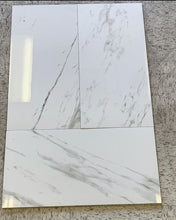 Load image into Gallery viewer, Carrara Polished Wall Floor Porcelain Tile White With Gray Veins Only $3.97 Per Sf
