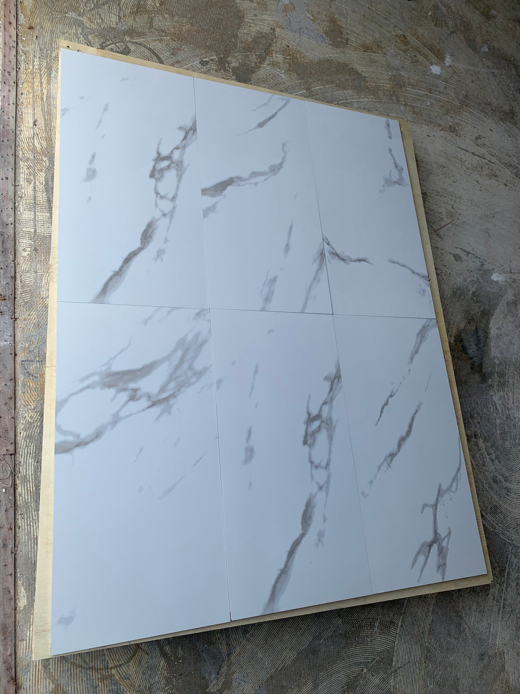 Modern Staturio Polished Porcelain Carrara Vein Tile Glossy 12x24